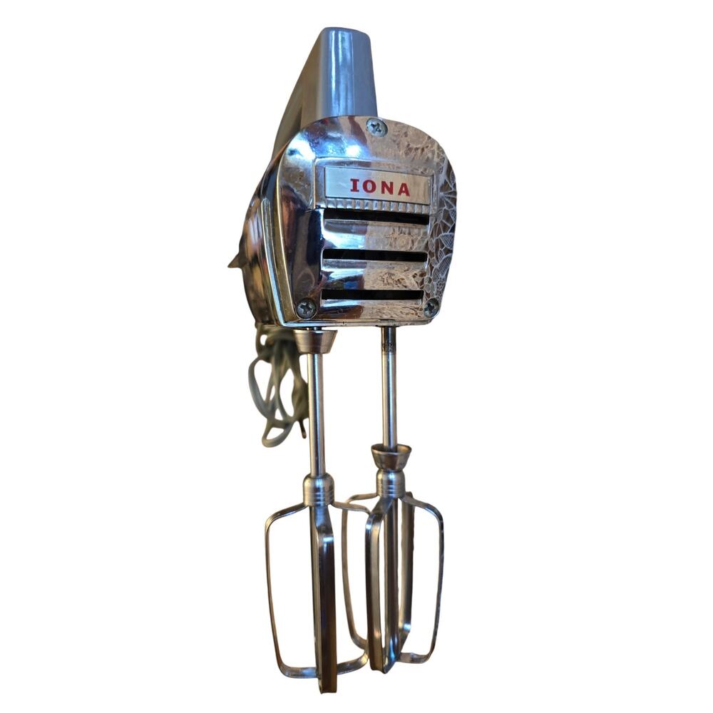 Iona Stainless Steel Vintage Electric Hand Mixer With Imperfections Works